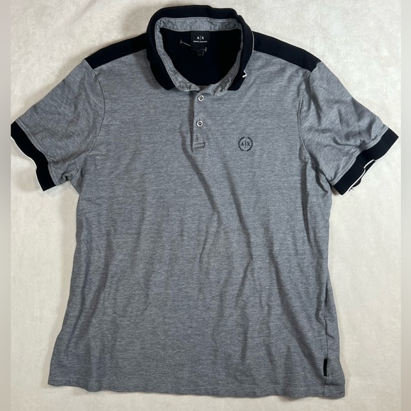 Men's XXL (Fits Slim) Armani Exchange AX A|X Gray Polo Shirt - Picture 1 of 9
